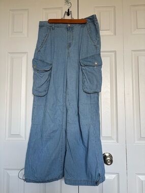 GAP Light Blue Wide Baggy Mid-Rise Jeans